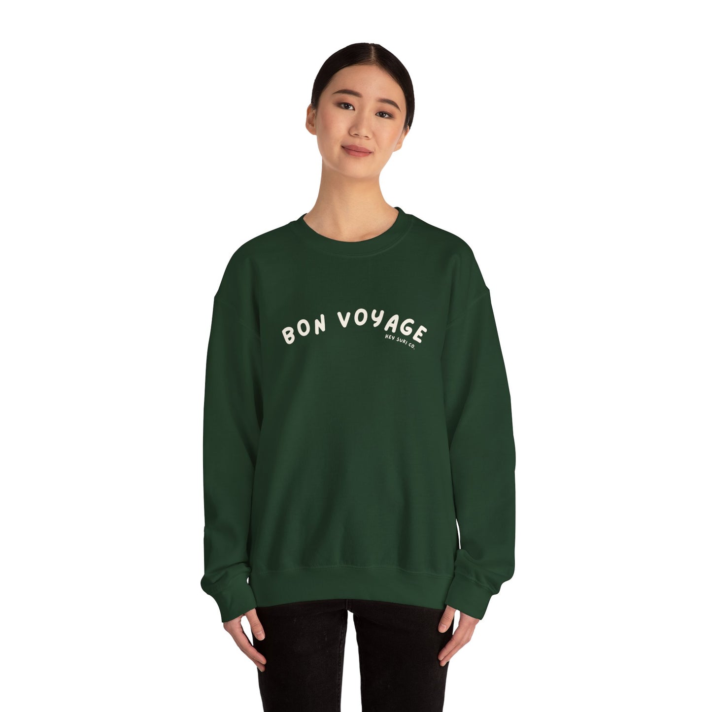 Bon Voyage - Dark Olive - Crewneck