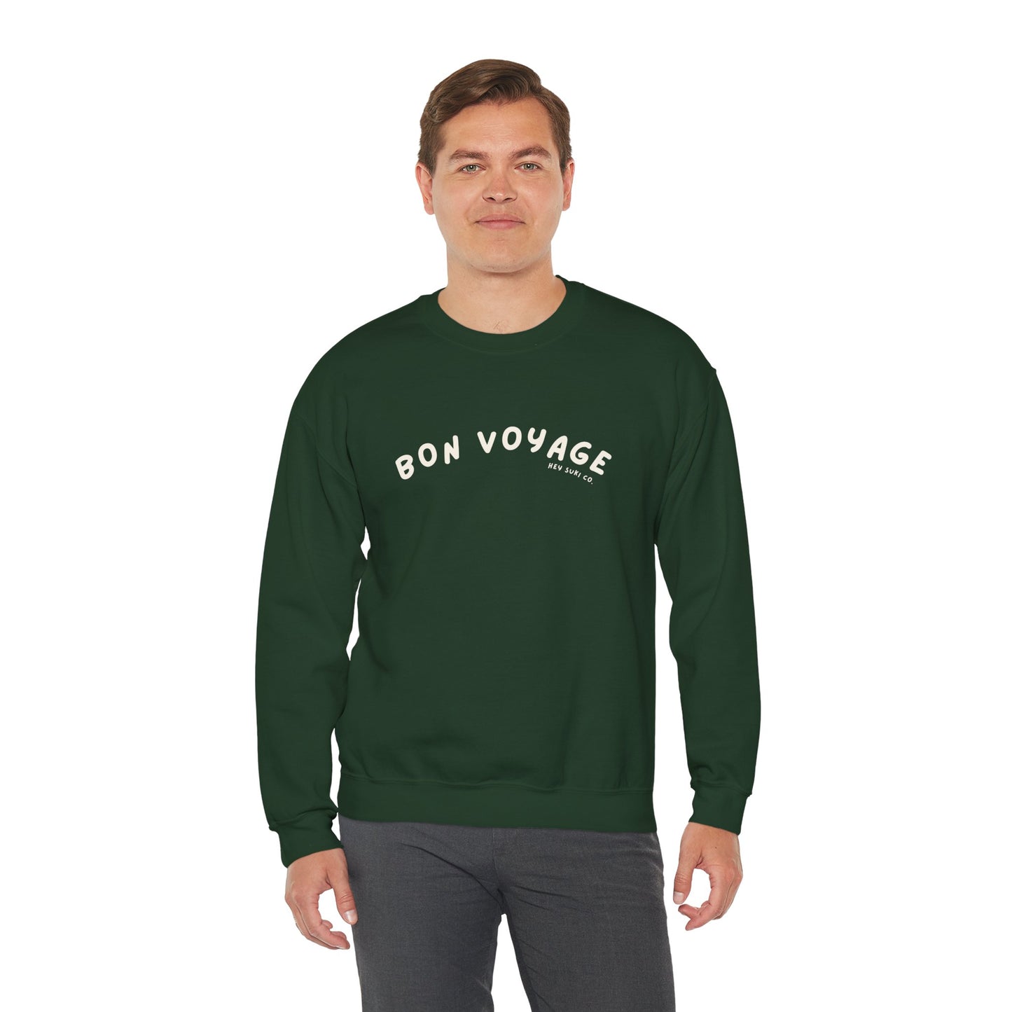 Bon Voyage - Dark Olive - Crewneck