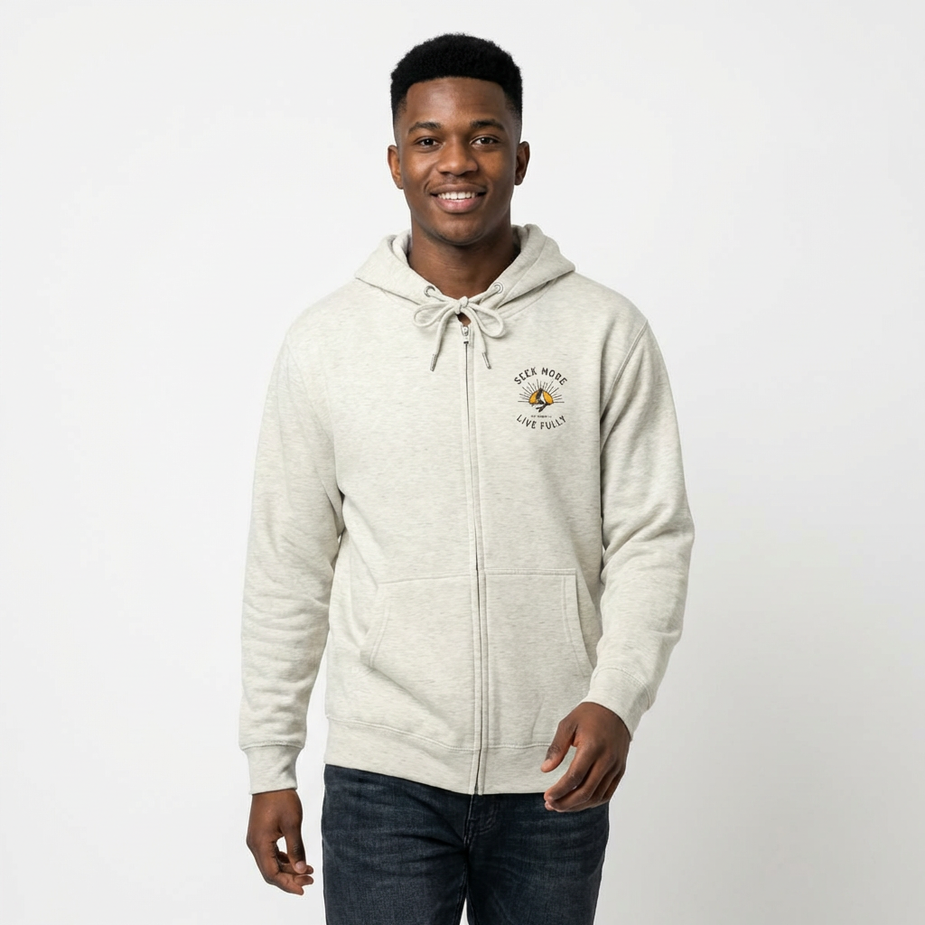 Good Things - Heather Sand - Zip-up Hoodie